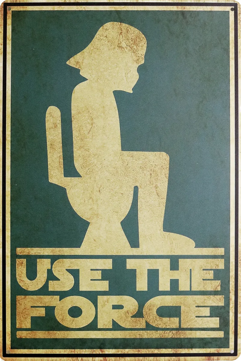 Metallskilt Retro Use The Force