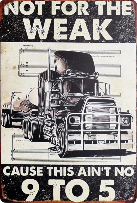 Tavla Plåtskylt Retro Truck