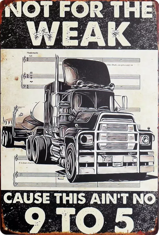 Metallskilt Retro Truck