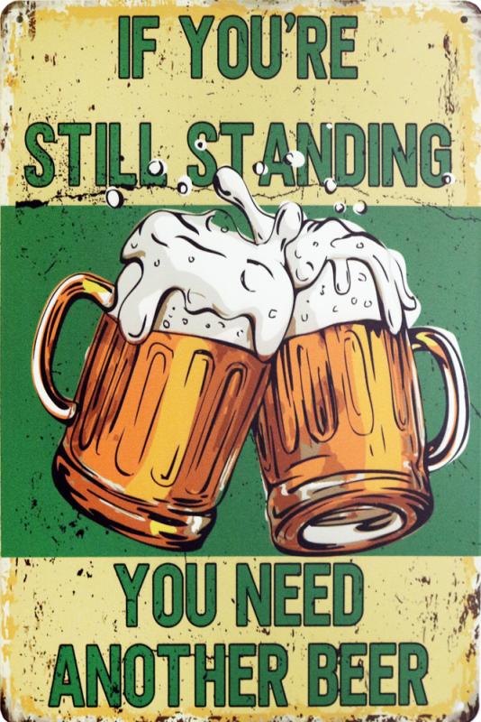 Tavla Plåtskylt Retro Beer