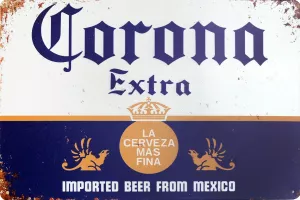 Tavla Plåtskylt Retro Corona