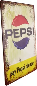 Tavla Plåtskylt Retro Pepsi