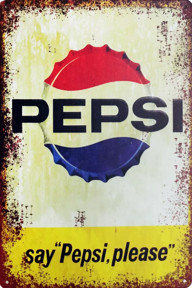 Tavla Plåtskylt Retro Pepsi