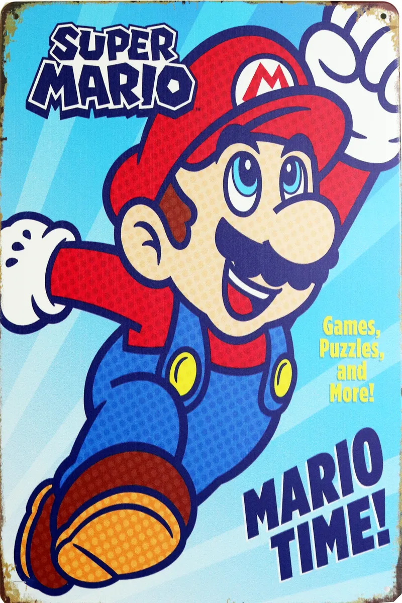 Metallskilt Retro Super Mario