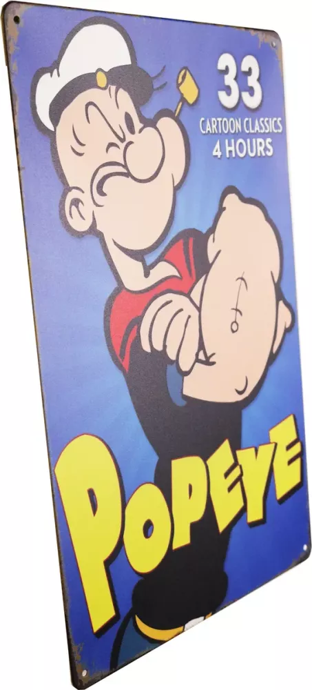 Tavla Plåtskylt Retro Popeye