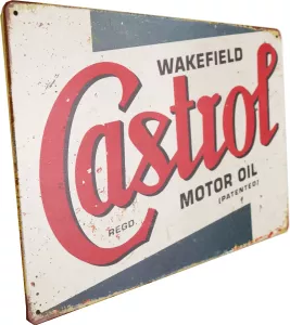 Tavla Plåtskylt Retro Castrol