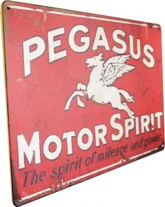 Tavla Plåtskylt Retro Pegasus
