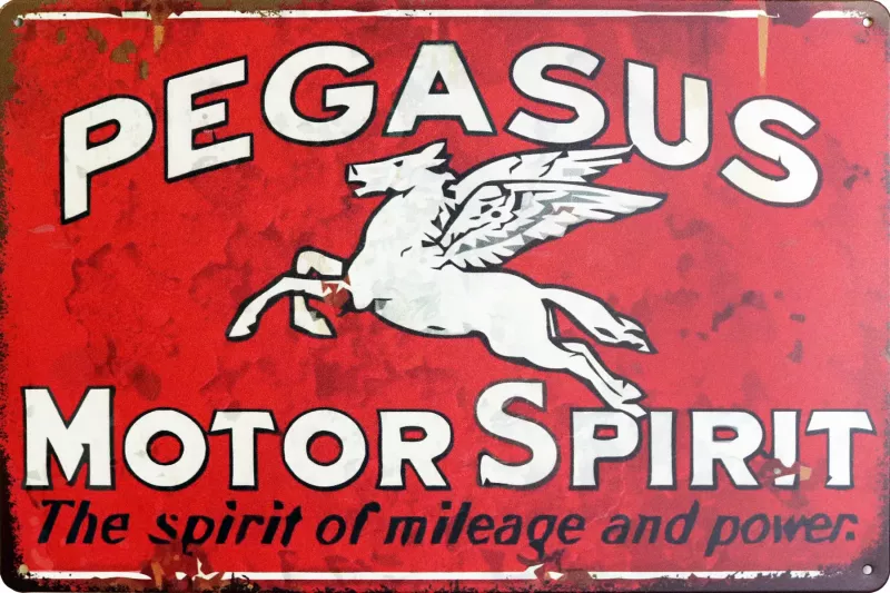 Metallskilt Retro Pegasus