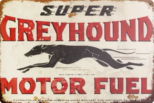 Tavla Plåtskylt Retro Greyhound