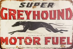 Tavla Plåtskylt Retro Greyhound