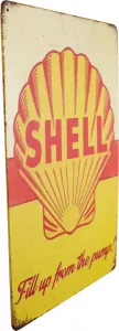 Tavla Plåtskylt Retro Shell