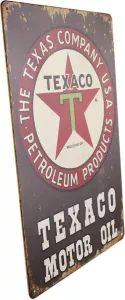 Tavla Plåtskylt Retro Texaco