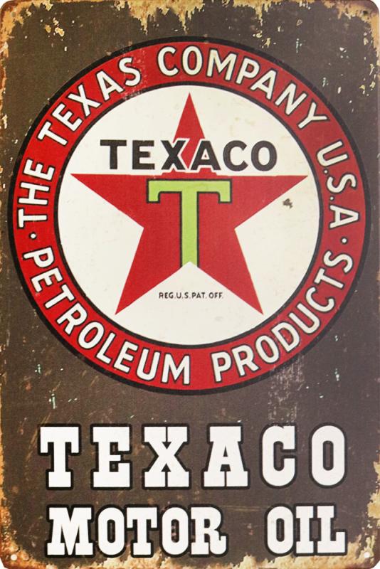 Tavla Plåtskylt Retro Texaco