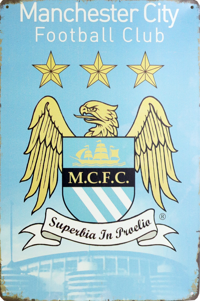 Metallskilt Retro Manchester City