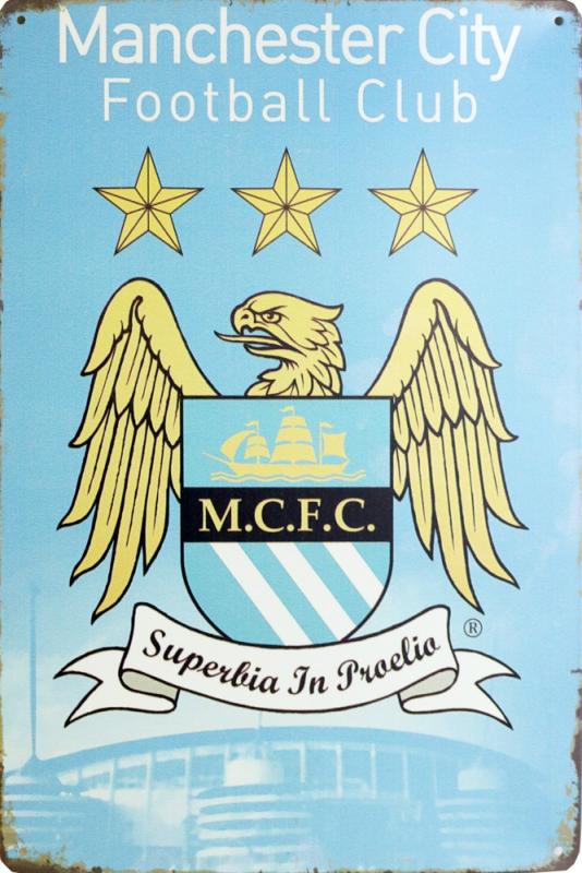 Tavla Plåtskylt Retro Manchester City