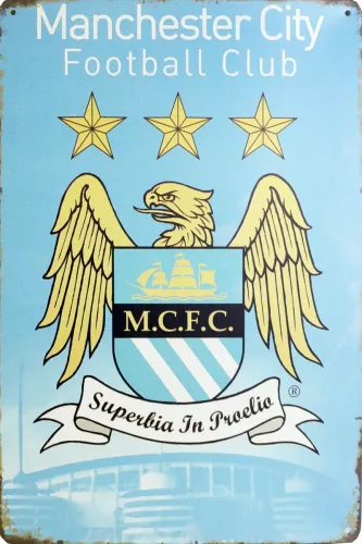 Tavla Plåtskylt Retro Manchester City