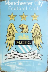 Tavla Plåtskylt Retro Manchester City