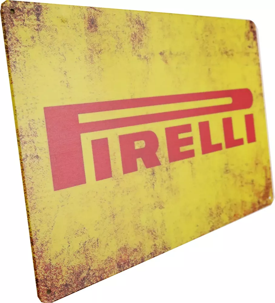 Tavla Plåtskylt Retro Pirelli