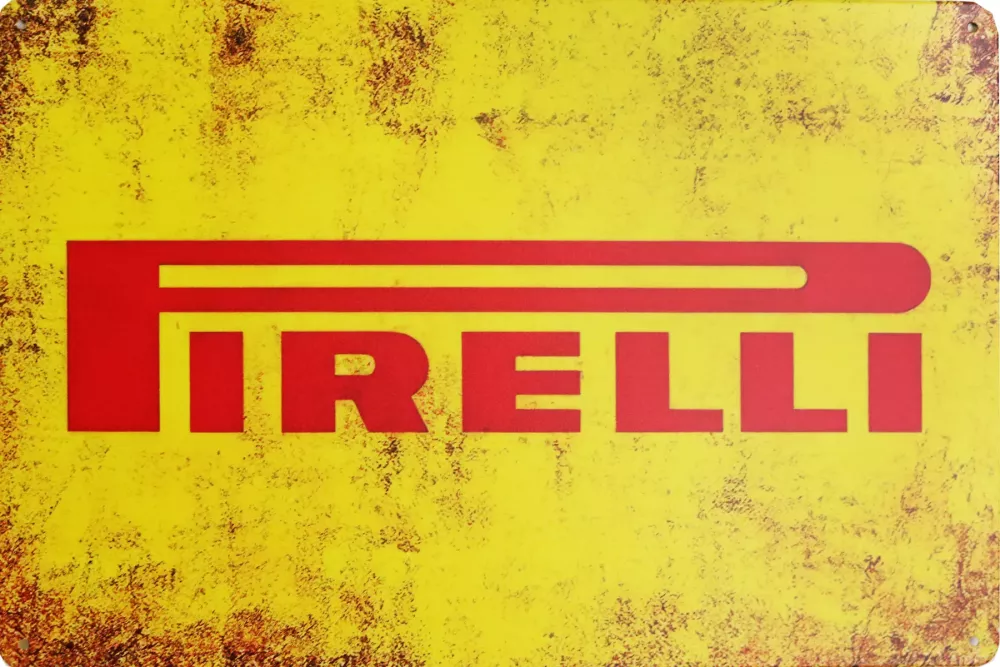 Tavla Plåtskylt Retro Pirelli