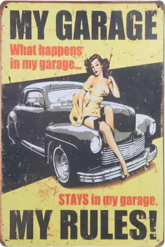 Tavla Plåtskylt Retro