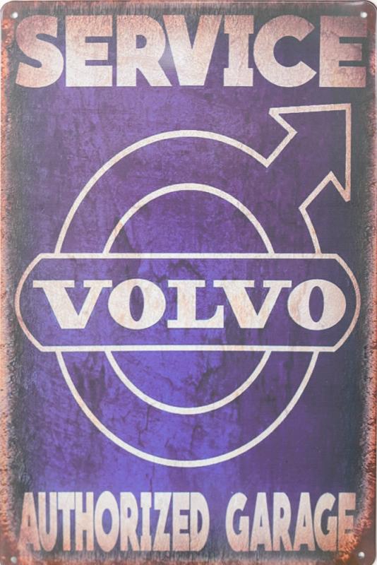 Tavla Plåtskylt Retro Volvo