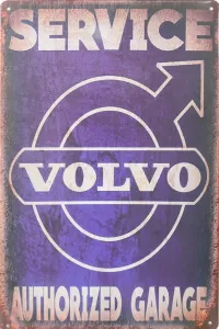 Tavla Plåtskylt Retro Volvo