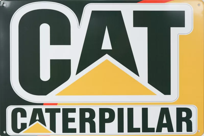 Metallskilt Retro Caterpillar