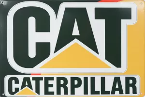 Tavla Plåtskylt Retro Caterpillar