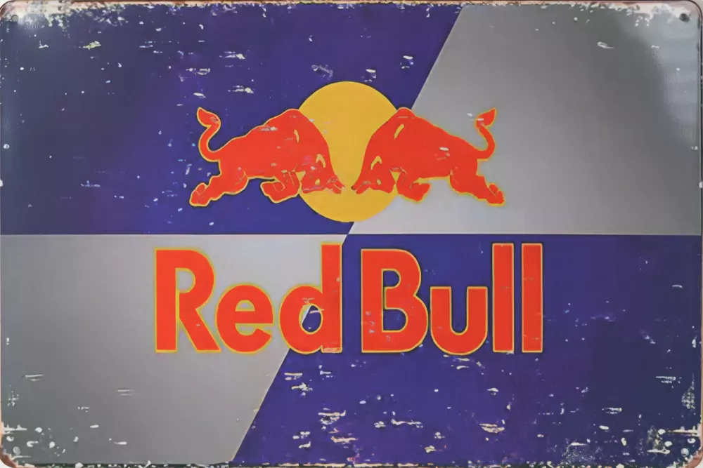 Tavla Plåtskylt Retro Red Bull