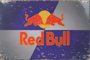 Tavla Plåtskylt Retro Red Bull