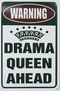 Tavla Plåtskylt Retro Drama Queen