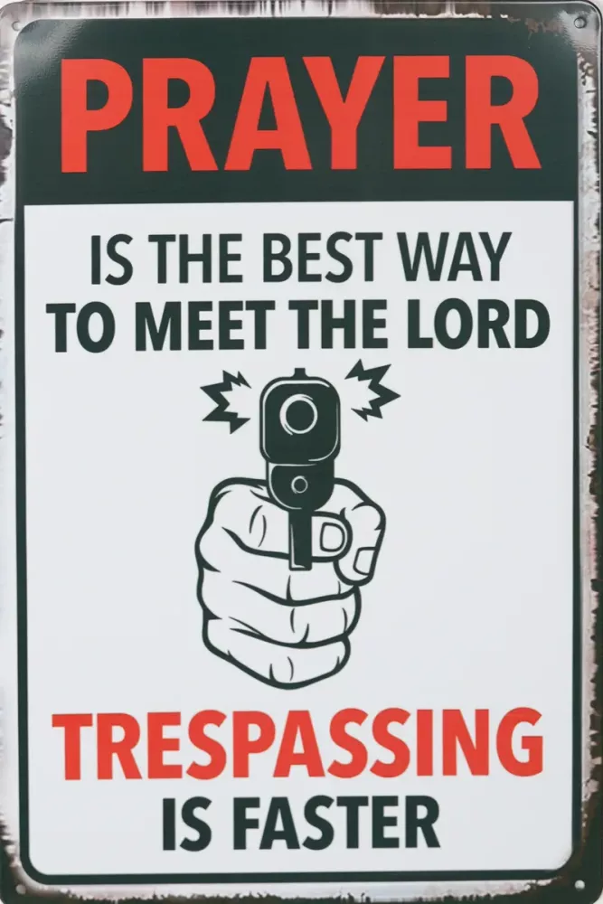 Metallskilt Retro Trespassing