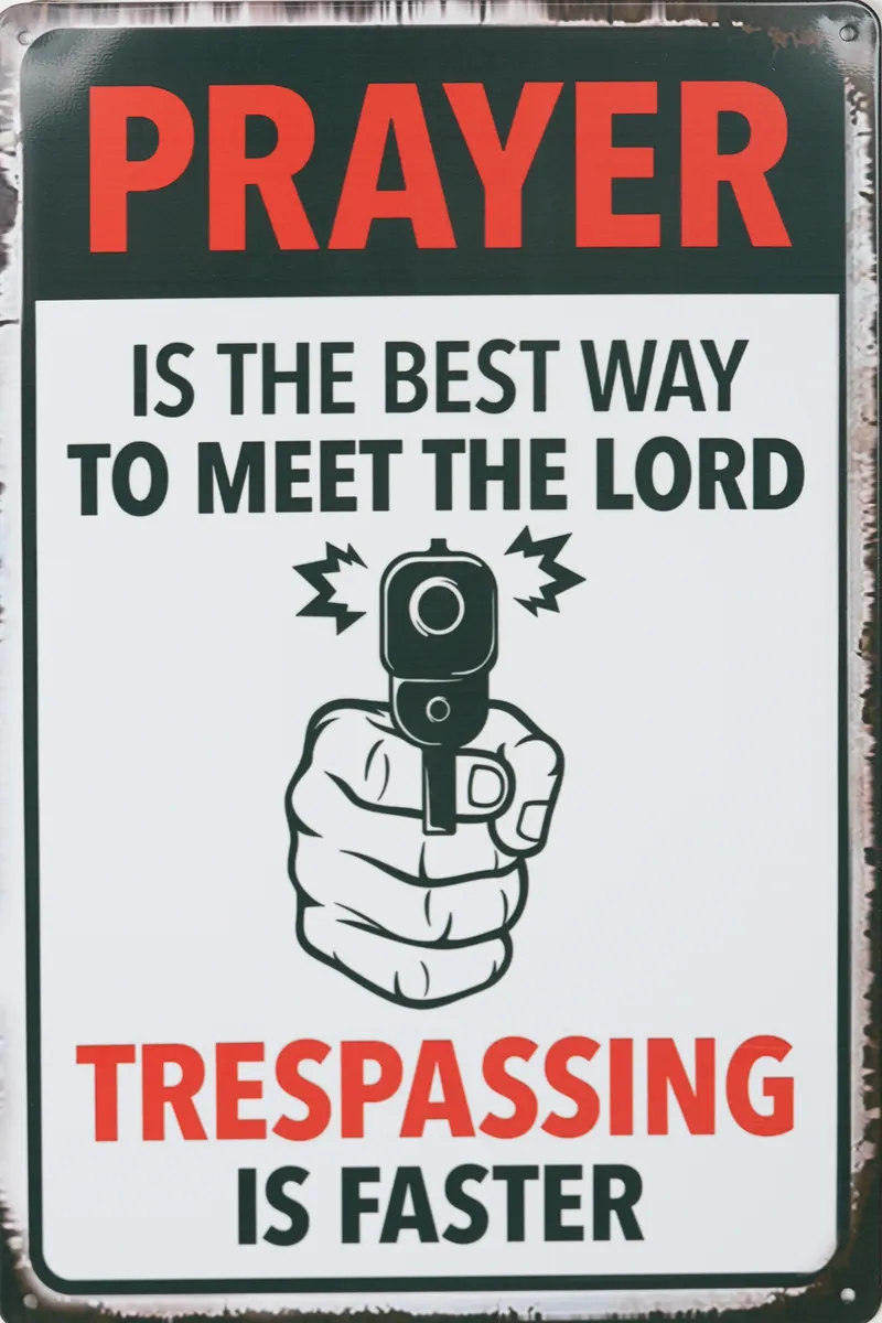 Metallskilt Retro Trespassing