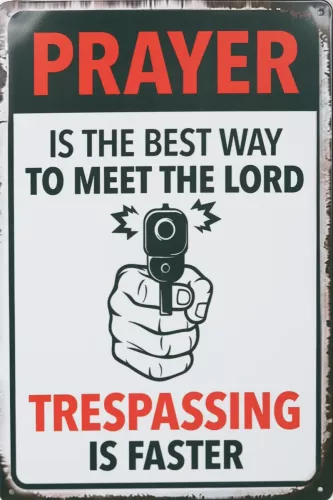 Tavla Plåtskylt Retro Trespassing