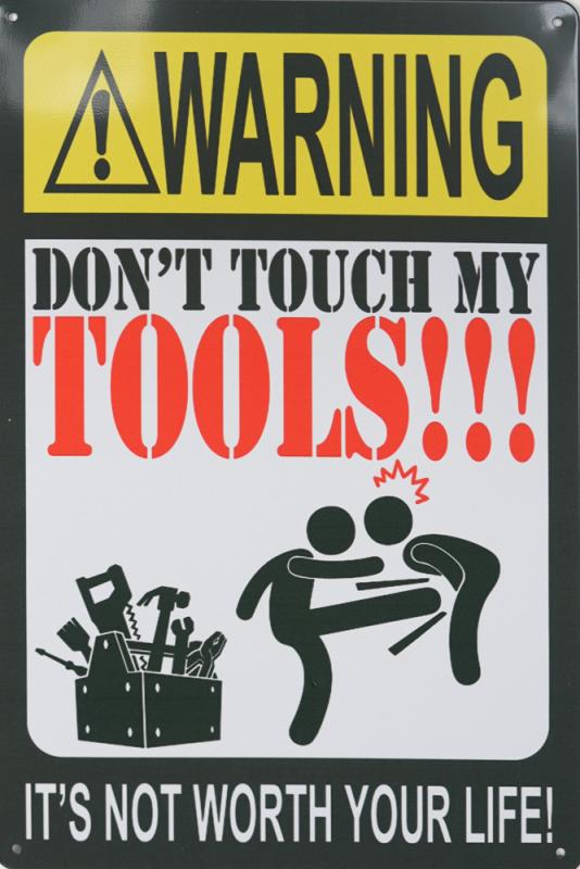 Tavla Plåtskylt Retro My Tools