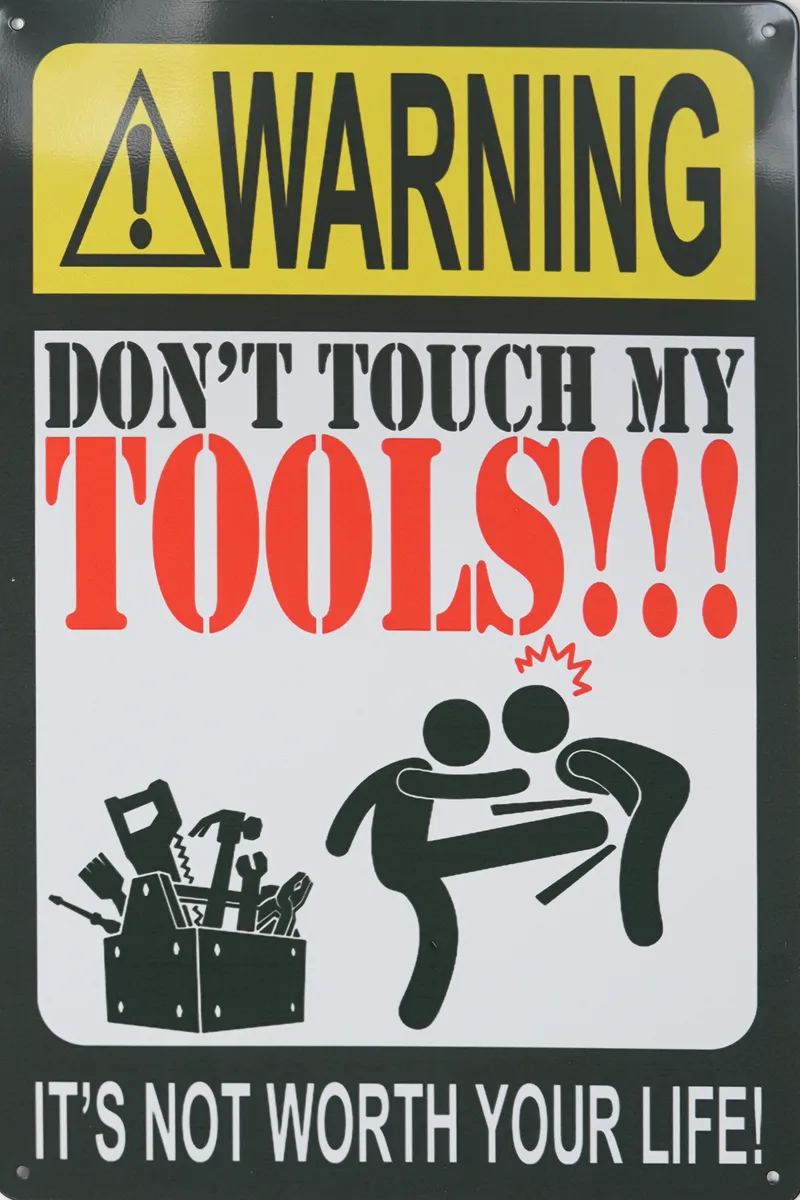 Metallskilt Retro My Tools