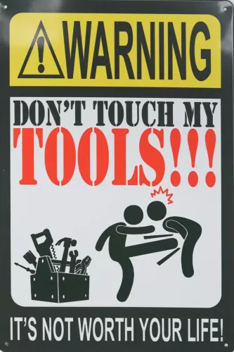 Tavla Plåtskylt Retro My Tools