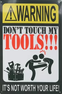 Tavla Plåtskylt Retro My Tools