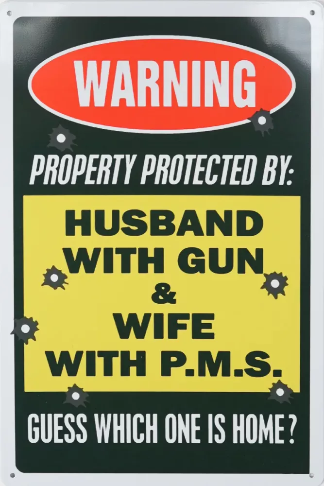 Metallskilt Retro PMS Wife