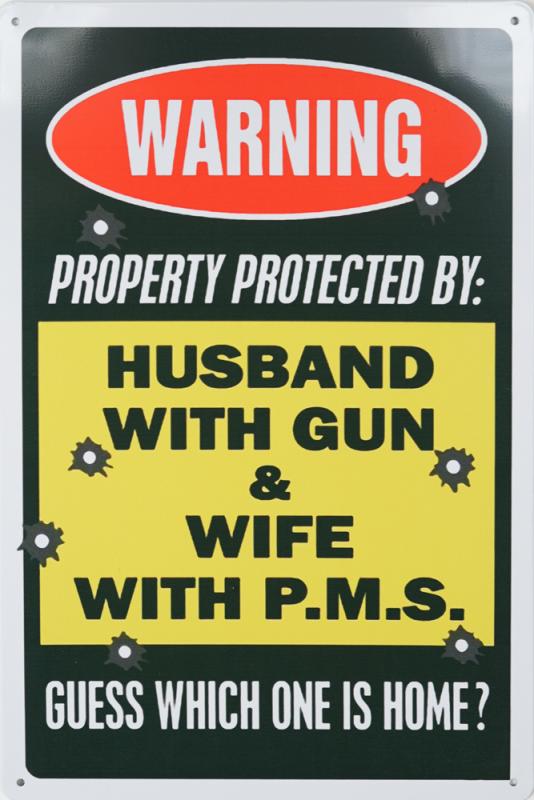 Tavla Plåtskylt Retro PMS Wife