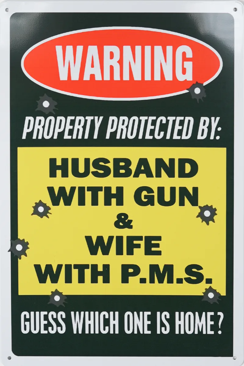 Metallskilt Retro PMS Wife