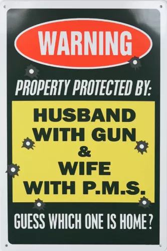 Tavla Plåtskylt Retro PMS Wife