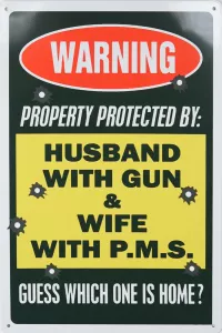 Metallskilt Retro PMS Wife