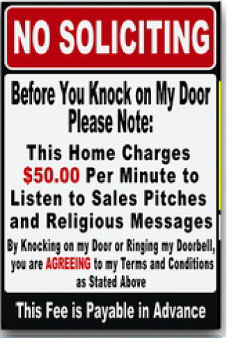 Tavla Plåtskylt Retro No Soliciting