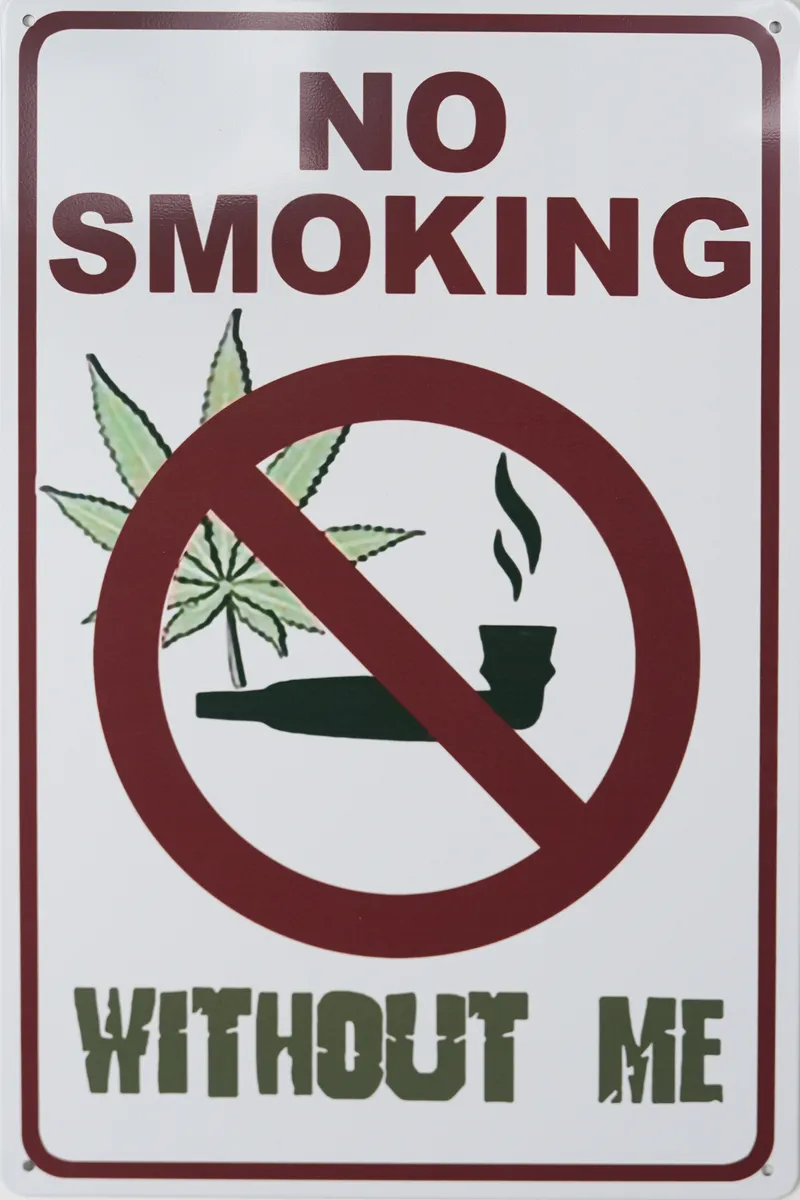 Metallskilt Retro No Smoking Hampa