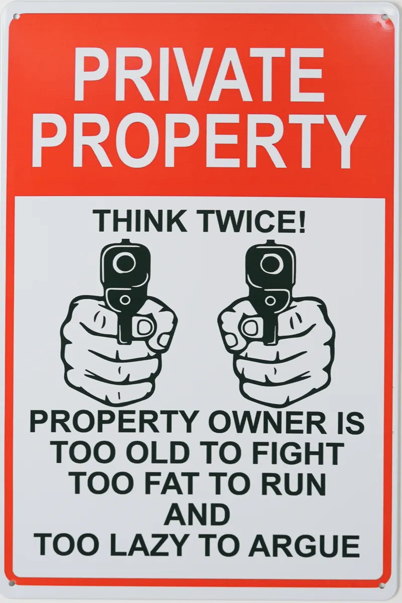 Metallskilt Retro Private Property