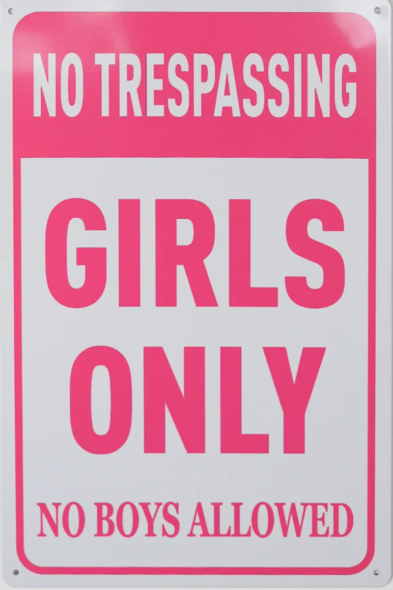 Metallskilt Retro Girls Only