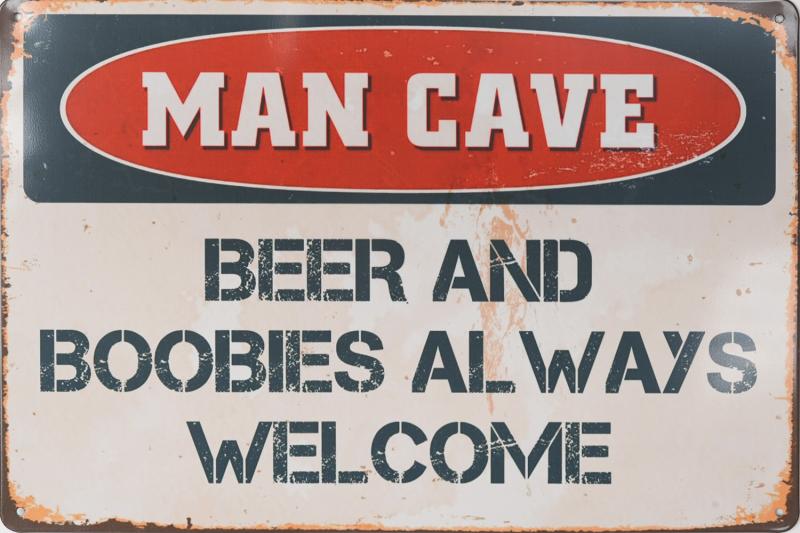 Tavla Plåtskylt Retro Man Cave