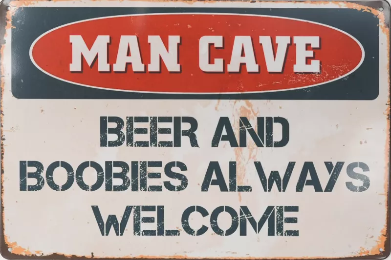 Metallskilt Retro Man Cave