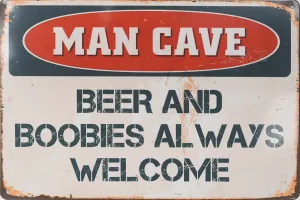 Metallskilt Retro Man Cave